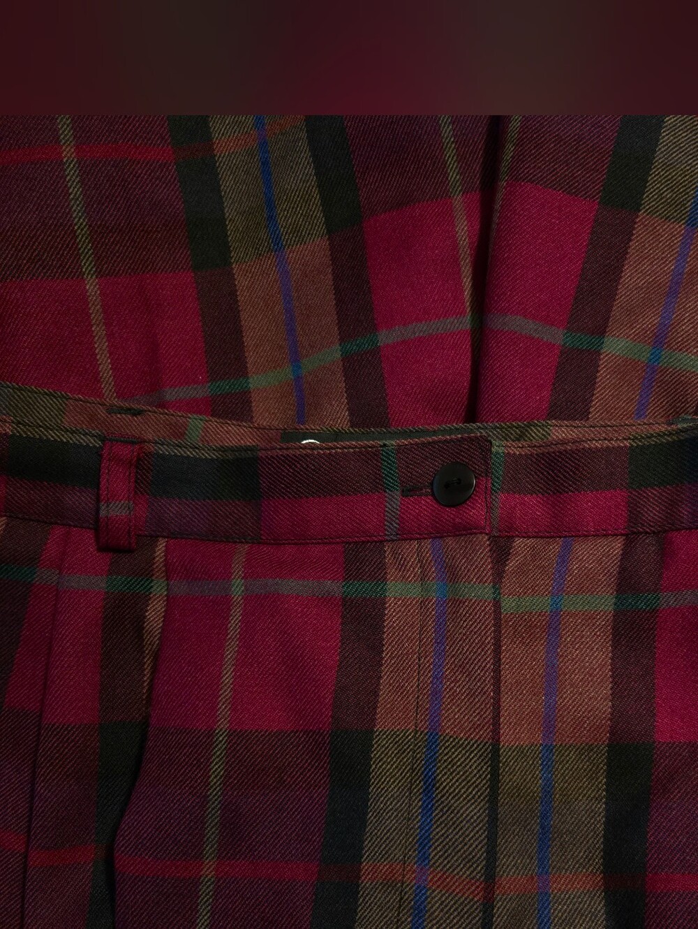 Vintage Nygard Collection Wool Plaid High Waist Walking Bermuda Shorts Size 16 - Picture 7 of 12